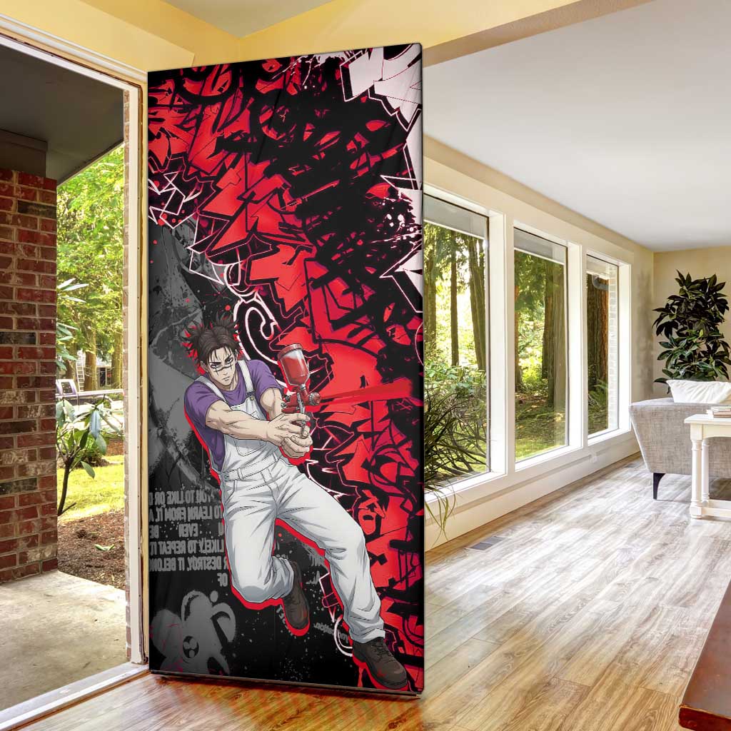Choso Jujutsu Kaisen Door Cover Urban Graffiti Street Art Style