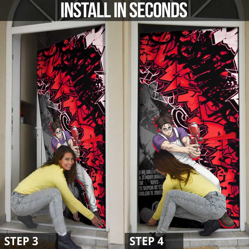 Choso Jujutsu Kaisen Door Cover Urban Graffiti Street Art Style