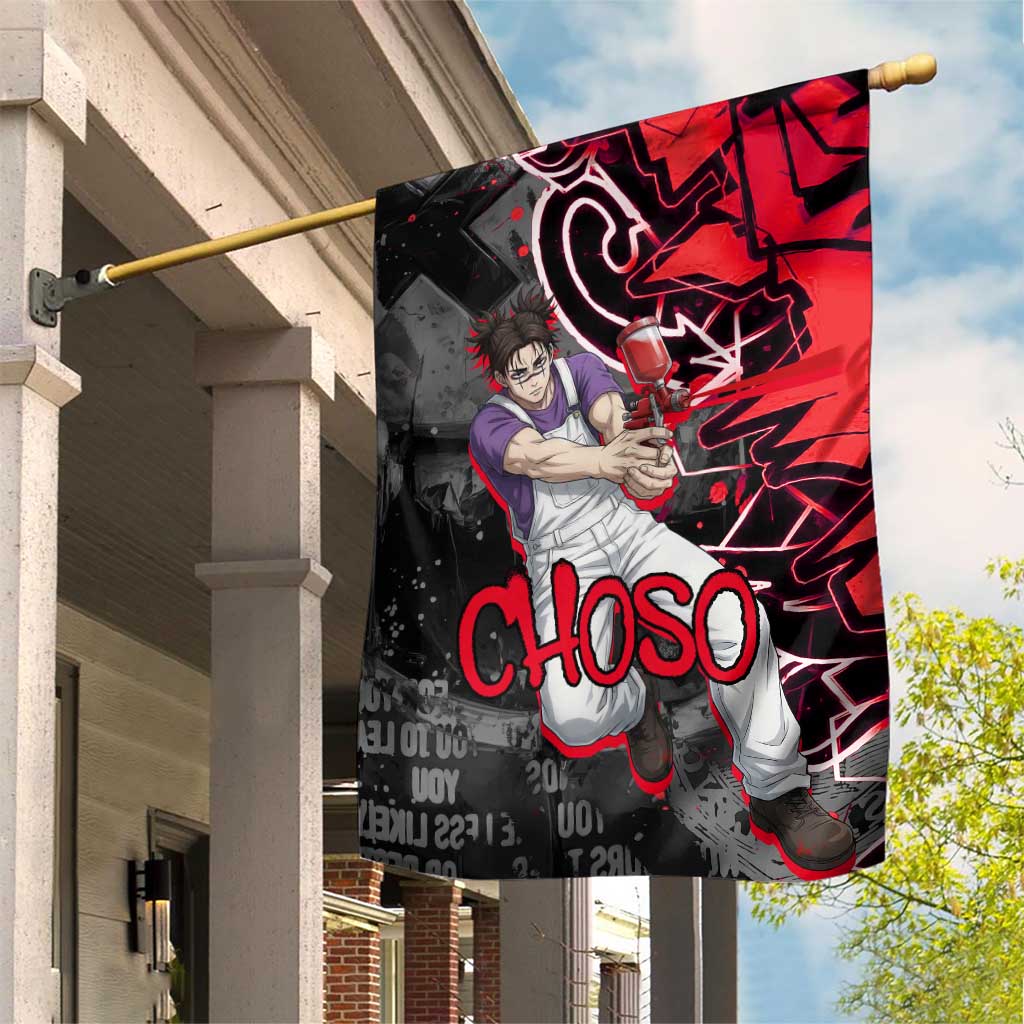 Choso Jujutsu Kaisen Garden Flag Urban Graffiti Street Art Style