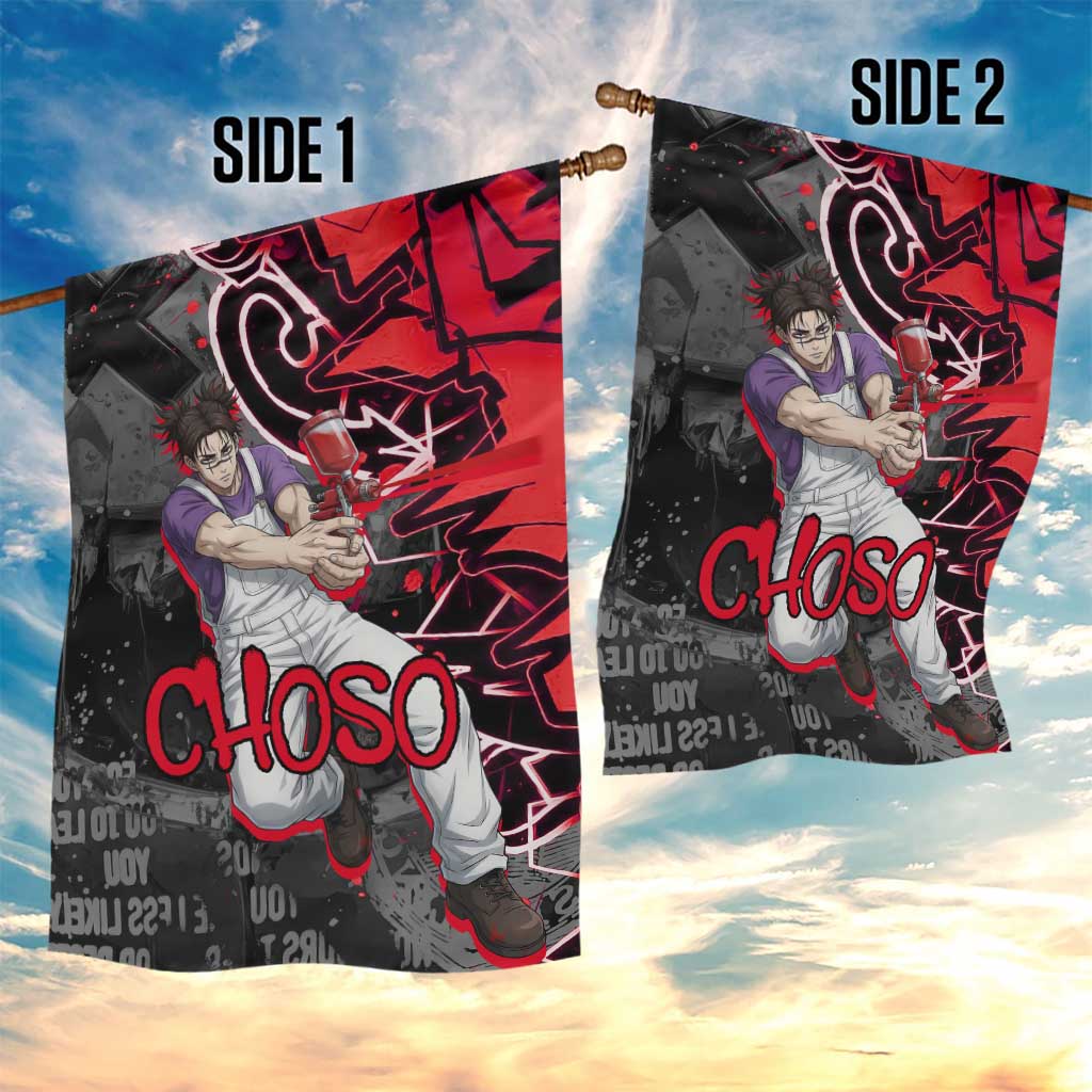 Choso Jujutsu Kaisen Garden Flag Urban Graffiti Street Art Style