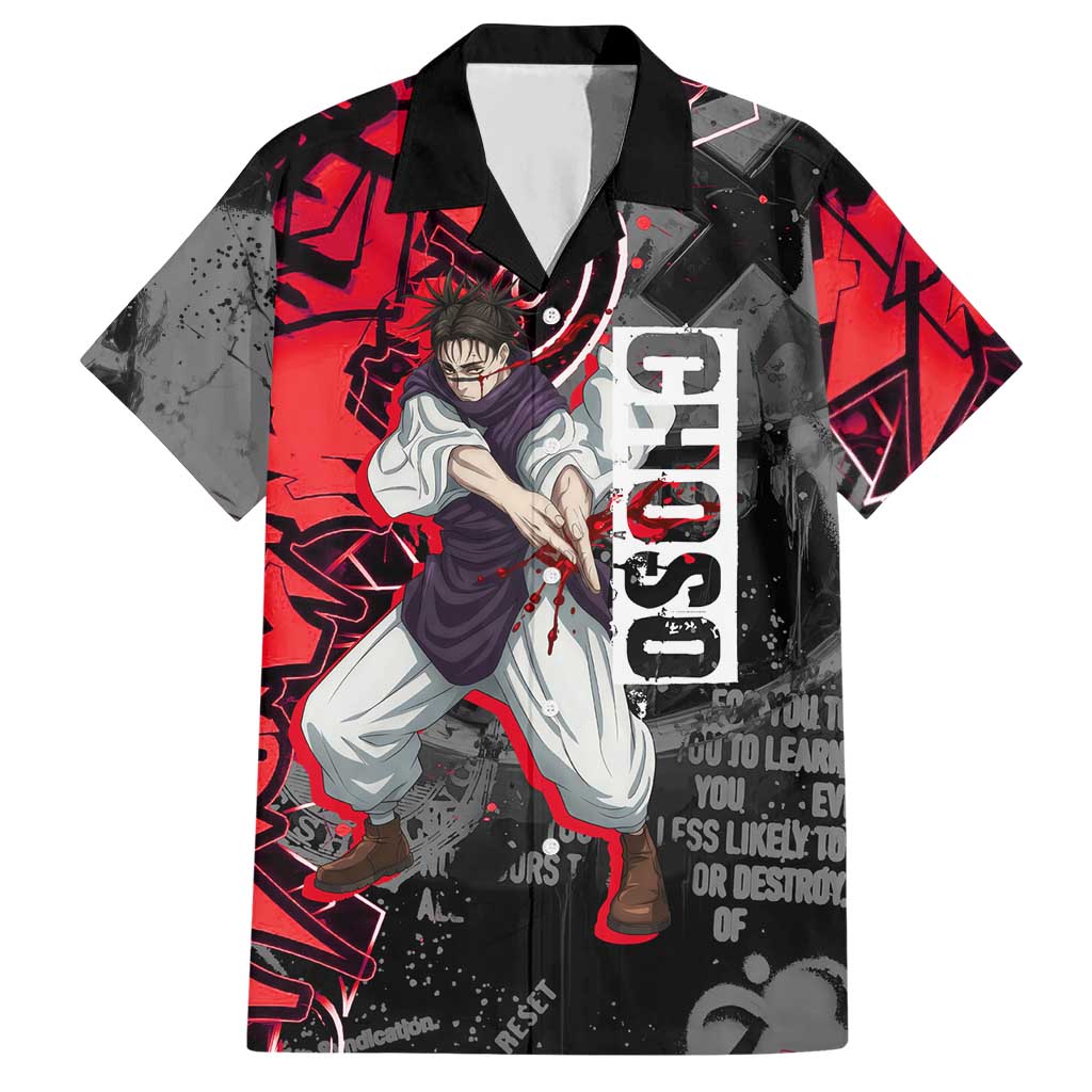 Choso Jujutsu Kaisen Hawaiian Shirt Urban Graffiti Street Art Style