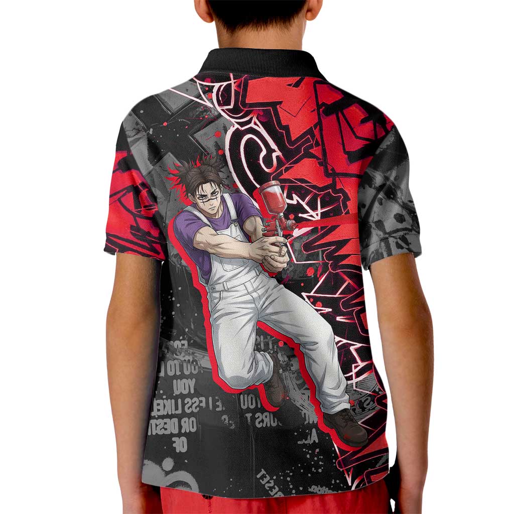 Choso Jujutsu Kaisen Kid Polo Shirt Urban Graffiti Street Art Style