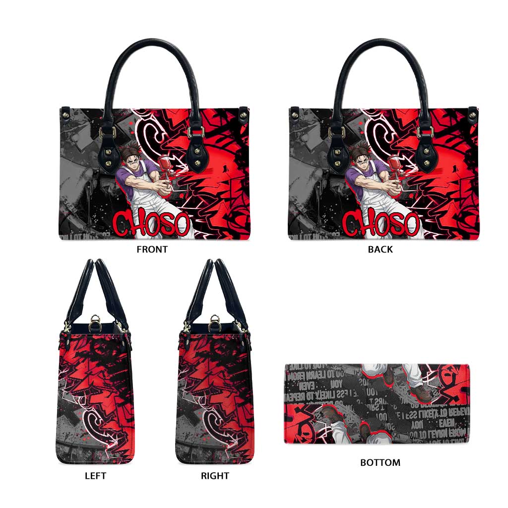 Choso Jujutsu Kaisen Leather Bag Urban Graffiti Street Art Style