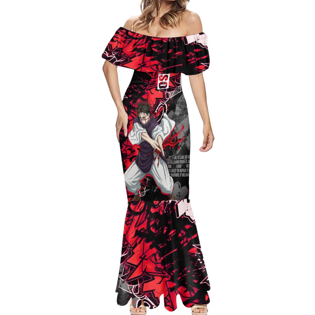 Choso Jujutsu Kaisen Mermaid Dress Urban Graffiti Street Art Style