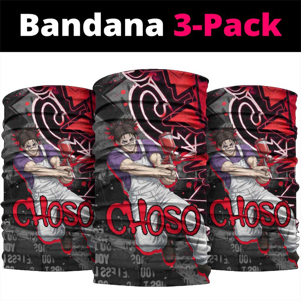 Choso Jujutsu Kaisen Neck Gaiter Urban Graffiti Street Art Style