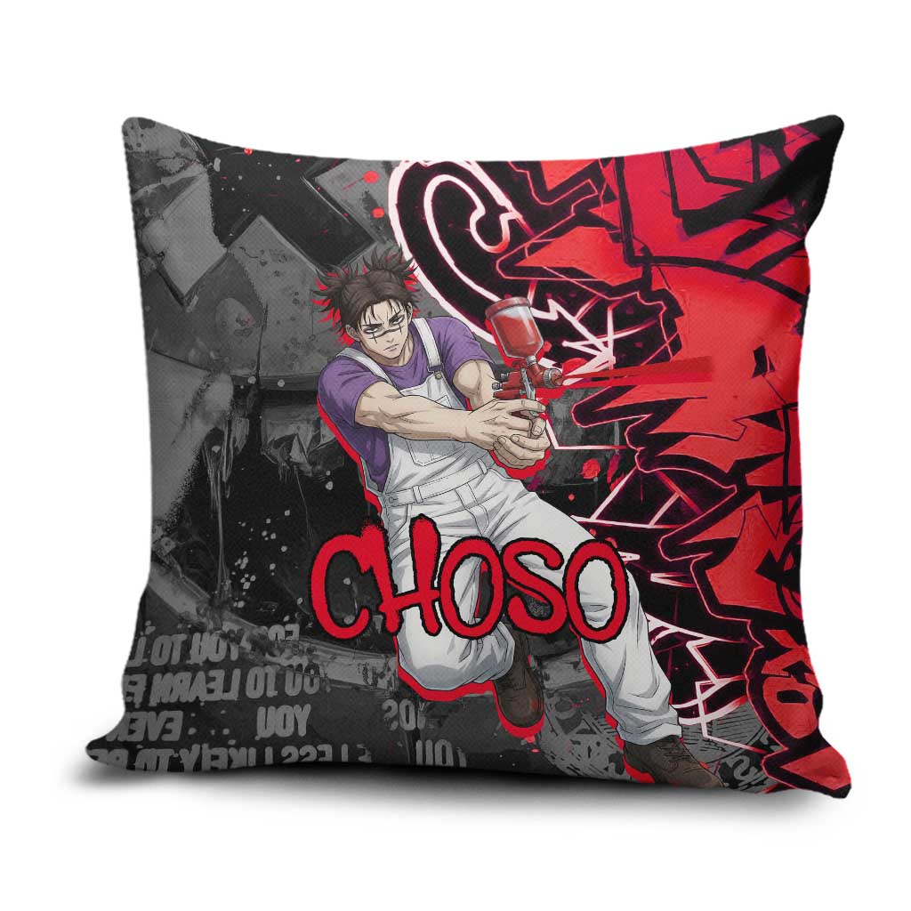 Choso Jujutsu Kaisen Pillow Cover Urban Graffiti Street Art Style
