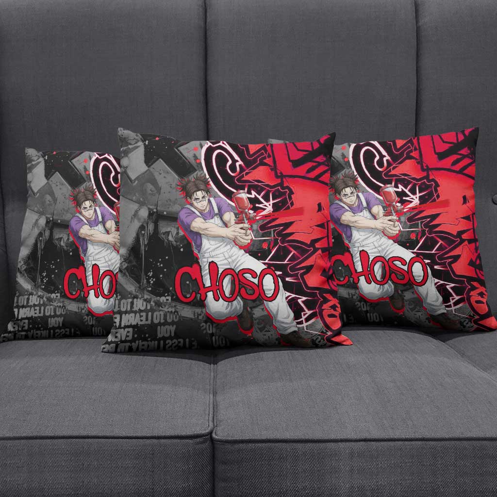 Choso Jujutsu Kaisen Pillow Cover Urban Graffiti Street Art Style