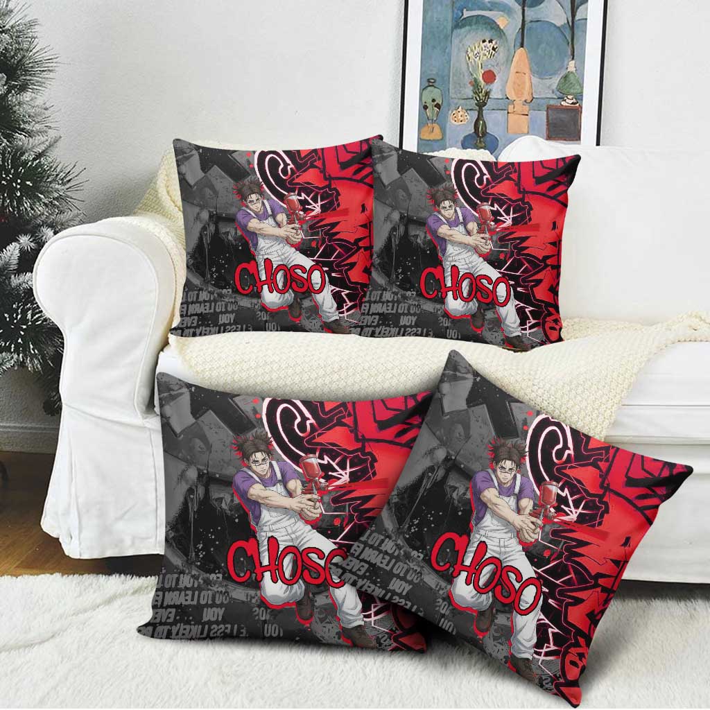 Choso Jujutsu Kaisen Pillow Cover Urban Graffiti Street Art Style
