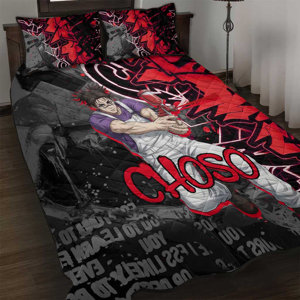 Choso Jujutsu Kaisen Quilt Bed Set Urban Graffiti Street Art Style