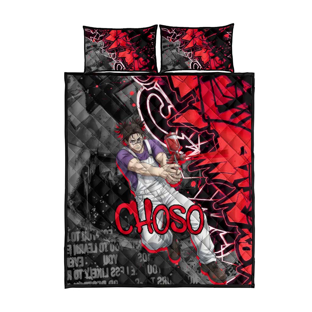Choso Jujutsu Kaisen Quilt Bed Set Urban Graffiti Street Art Style