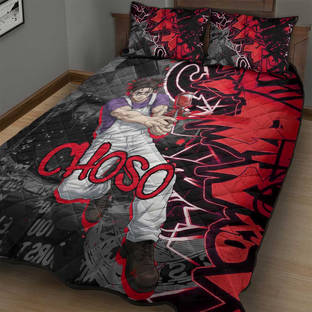 Choso Jujutsu Kaisen Quilt Bed Set Urban Graffiti Street Art Style