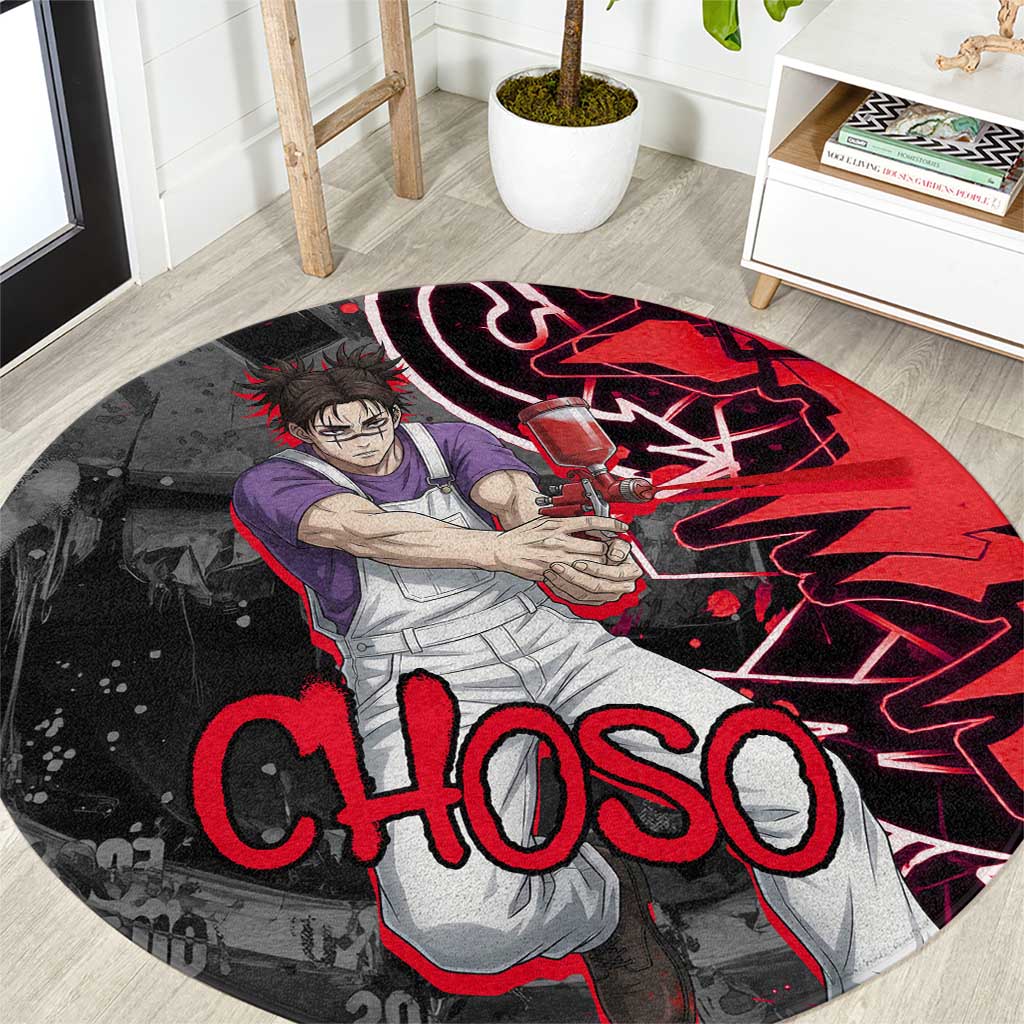 Choso Jujutsu Kaisen Round Carpet Urban Graffiti Street Art Style