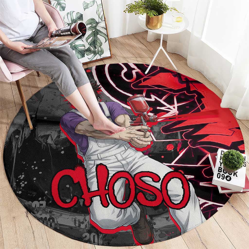 Choso Jujutsu Kaisen Round Carpet Urban Graffiti Street Art Style