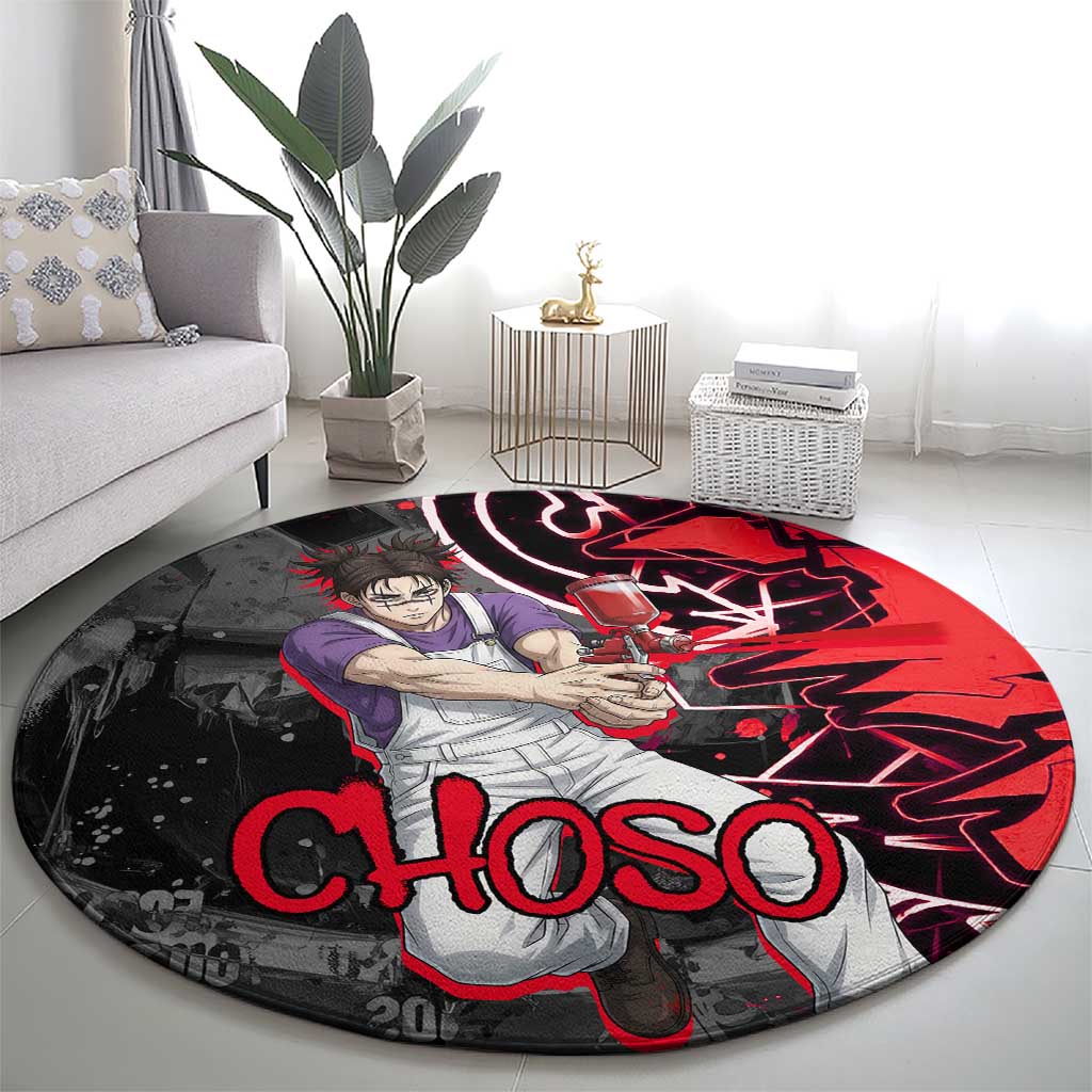 Choso Jujutsu Kaisen Round Carpet Urban Graffiti Street Art Style