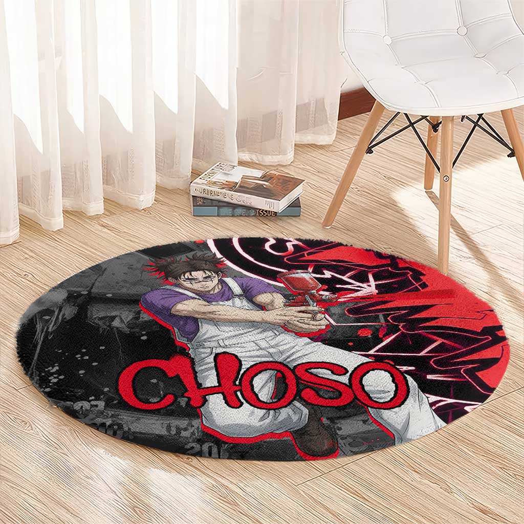 Choso Jujutsu Kaisen Round Carpet Urban Graffiti Street Art Style