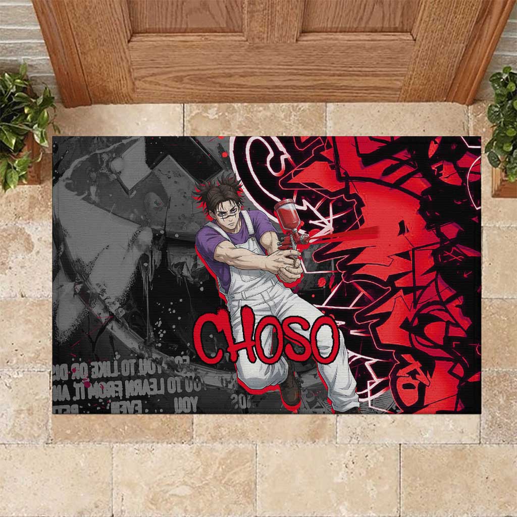 Choso Jujutsu Kaisen Rubber Doormat Urban Graffiti Street Art Style