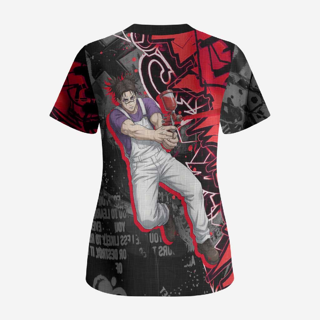 Choso Jujutsu Kaisen Scrub Top Urban Graffiti Street Art Style