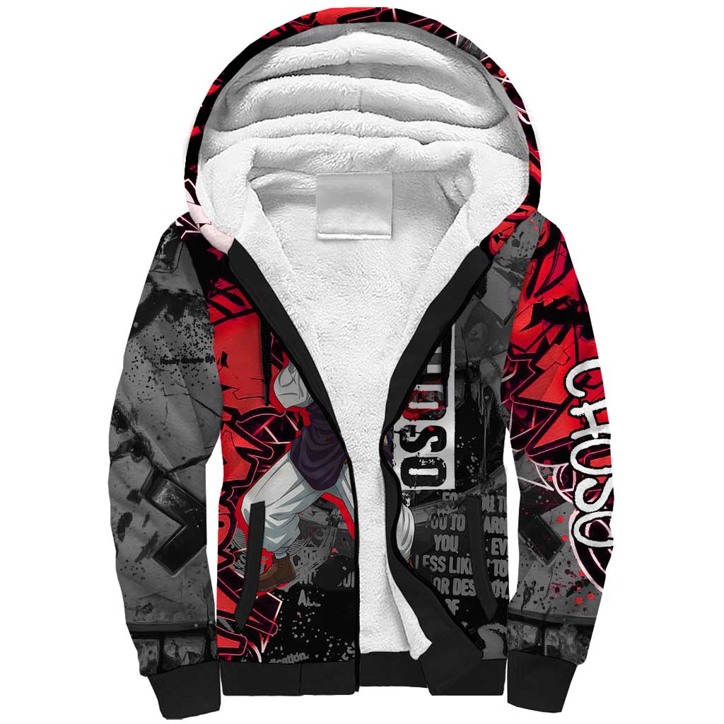 Choso Jujutsu Kaisen Sherpa Hoodie Urban Graffiti Street Art Style