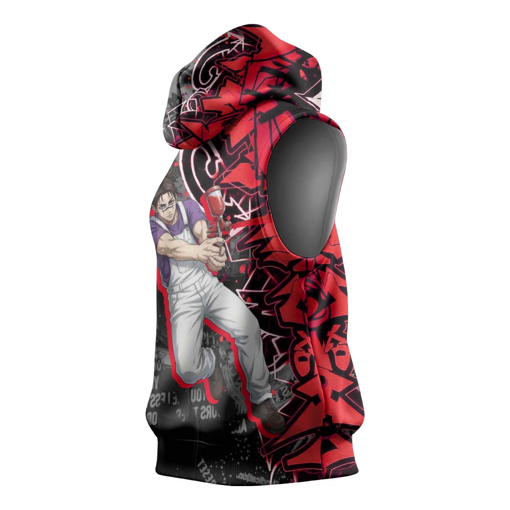Choso Jujutsu Kaisen Sleeveless Hoodie Urban Graffiti Street Art Style
