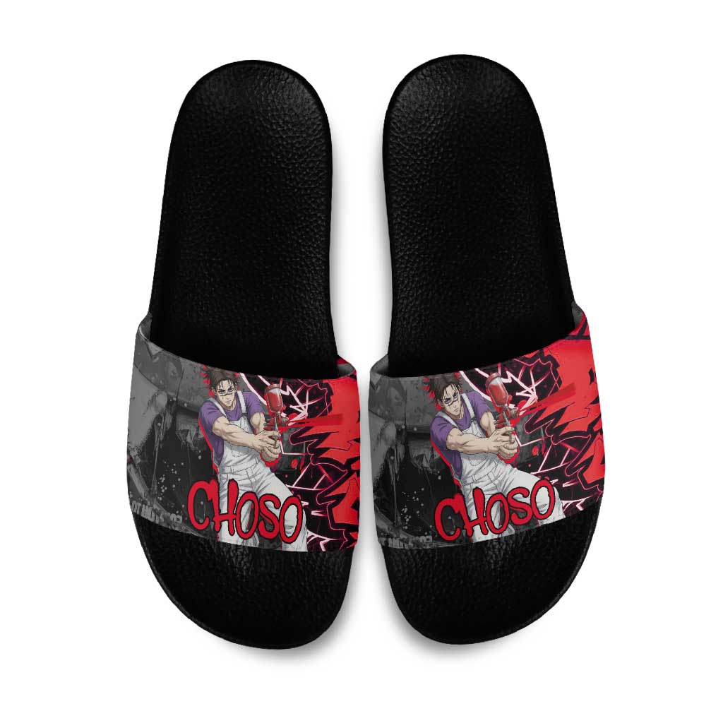 Choso Jujutsu Kaisen Slide Sandals Urban Graffiti Street Art Style