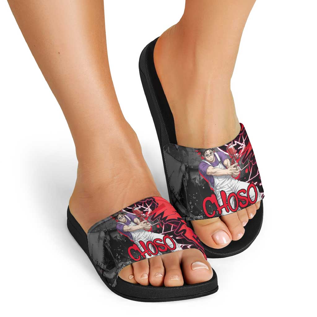 Choso Jujutsu Kaisen Slide Sandals Urban Graffiti Street Art Style