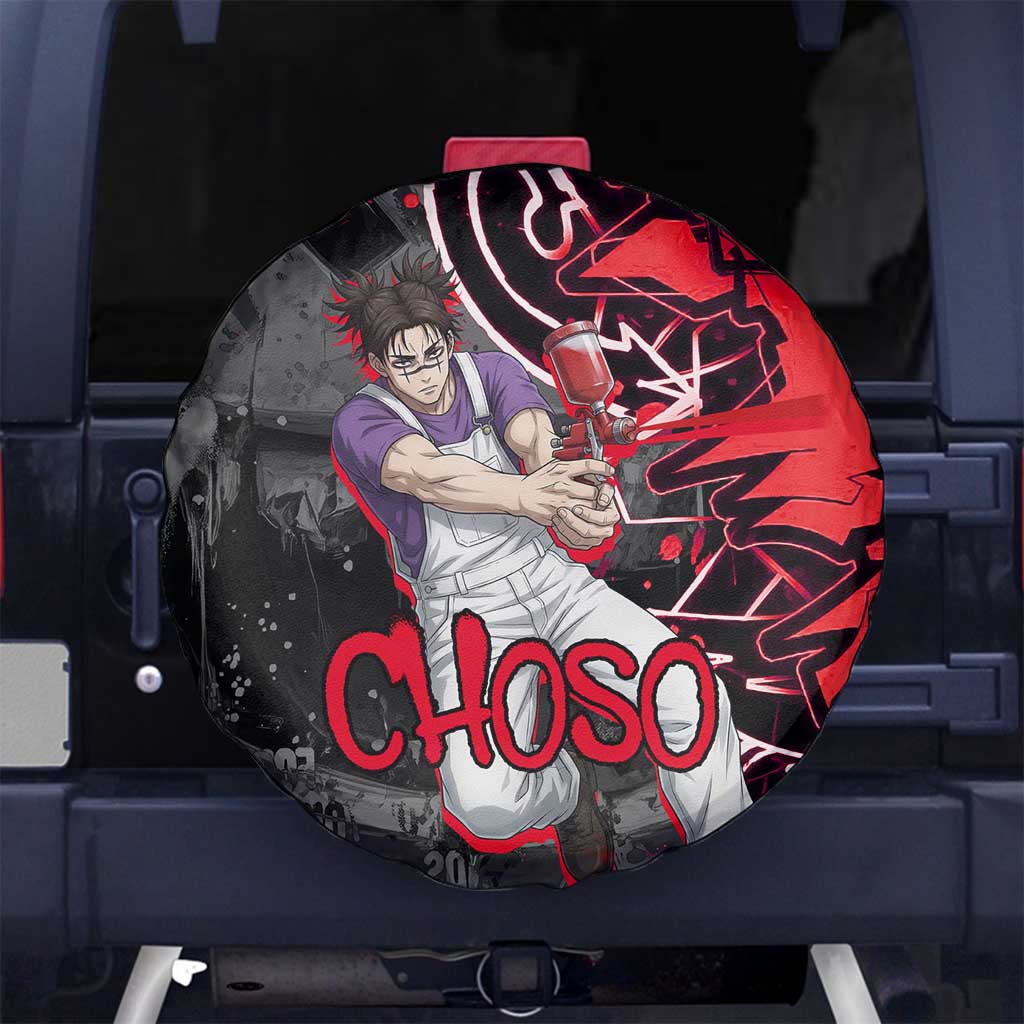 Choso Jujutsu Kaisen Spare Tire Cover Urban Graffiti Street Art Style