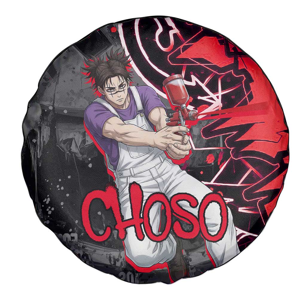 Choso Jujutsu Kaisen Spare Tire Cover Urban Graffiti Street Art Style