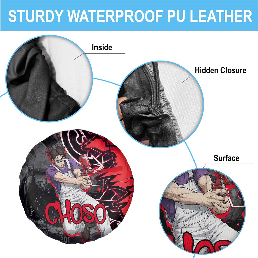 Choso Jujutsu Kaisen Spare Tire Cover Urban Graffiti Street Art Style