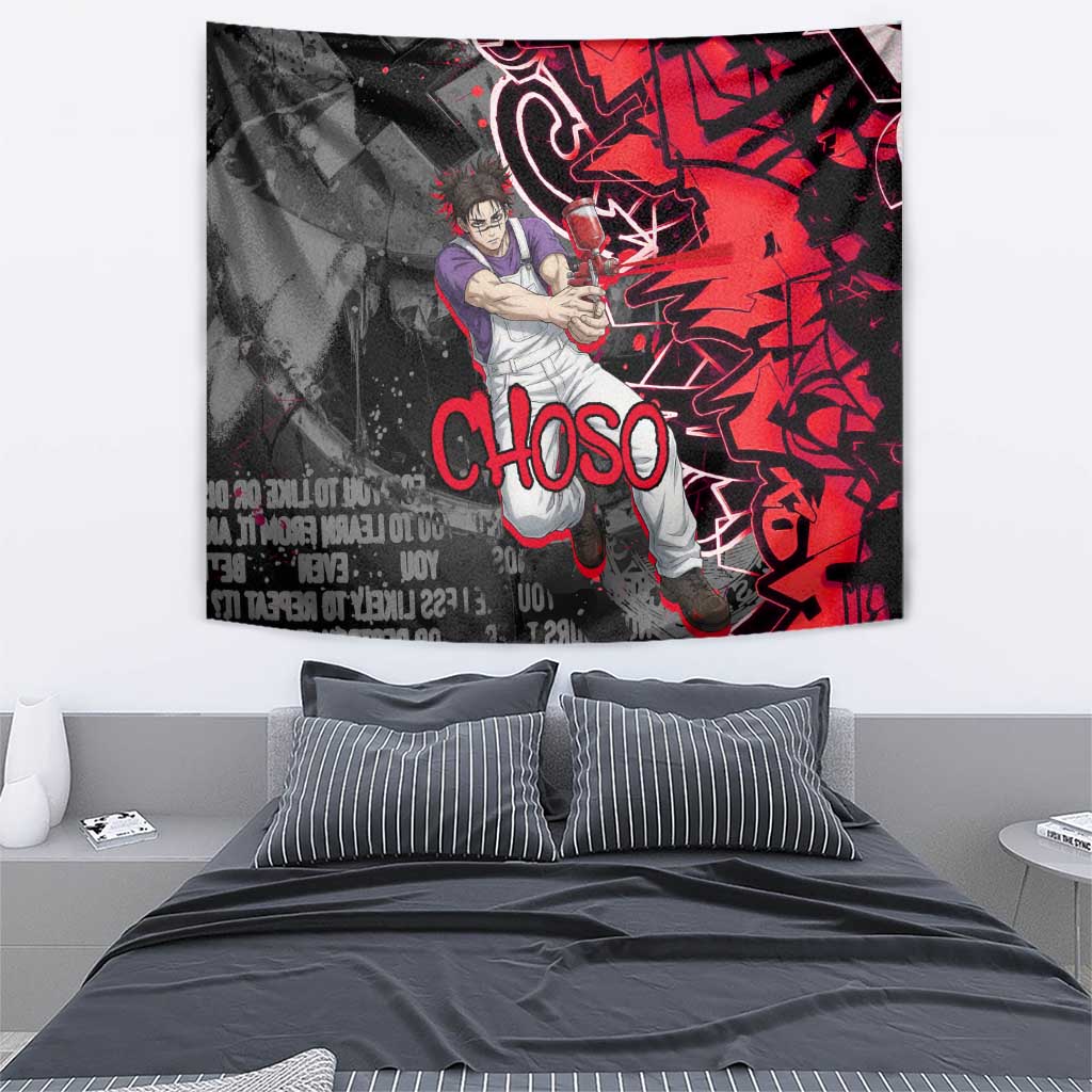 Choso Jujutsu Kaisen Tapestry Urban Graffiti Street Art Style