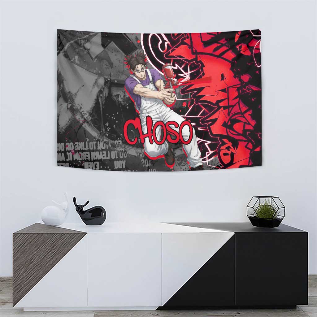 Choso Jujutsu Kaisen Tapestry Urban Graffiti Street Art Style