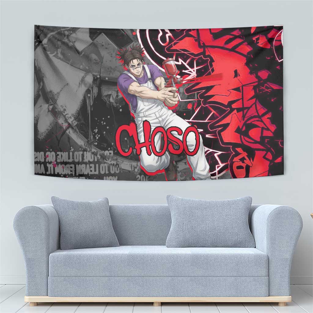 Choso Jujutsu Kaisen Tapestry Urban Graffiti Street Art Style
