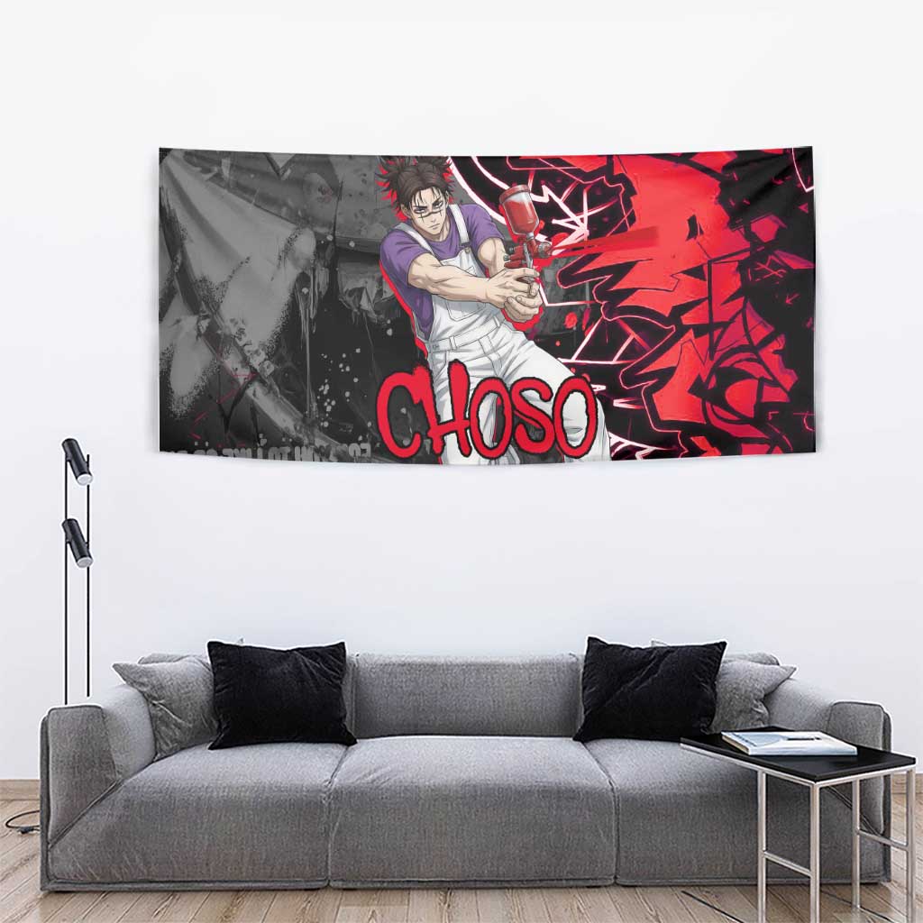 Choso Jujutsu Kaisen Tapestry Urban Graffiti Street Art Style