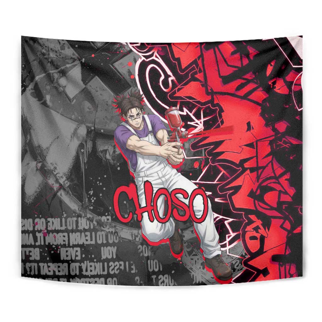 Choso Jujutsu Kaisen Tapestry Urban Graffiti Street Art Style