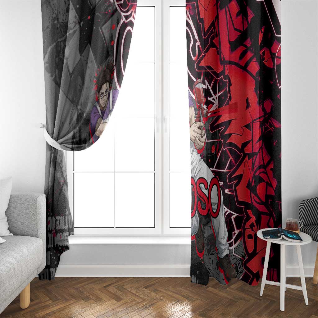 Choso Jujutsu Kaisen Window Curtain Urban Graffiti Street Art Style