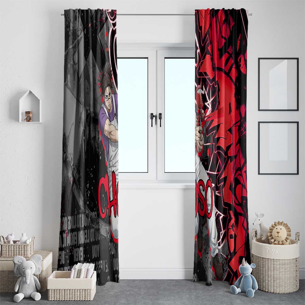 Choso Jujutsu Kaisen Window Curtain Urban Graffiti Street Art Style