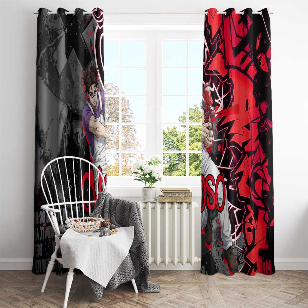 Choso Jujutsu Kaisen Window Curtain Urban Graffiti Street Art Style