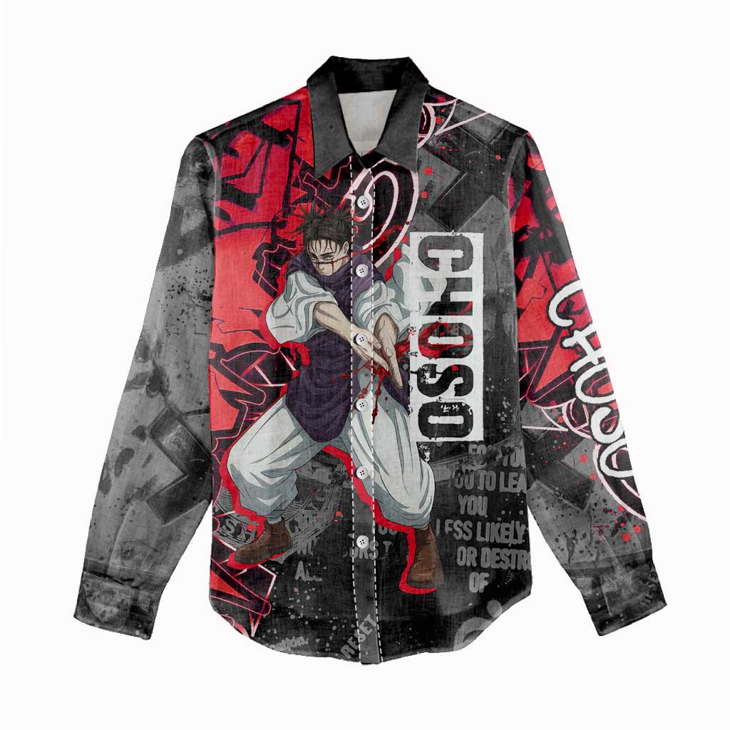Choso Jujutsu Kaisen Women Casual Shirt Urban Graffiti Street Art Style