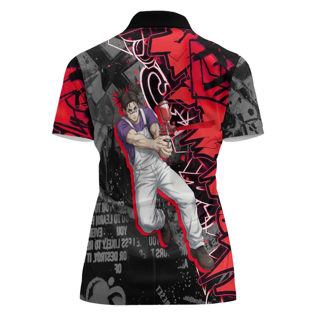 Choso Jujutsu Kaisen Women Polo Shirt Urban Graffiti Street Art Style