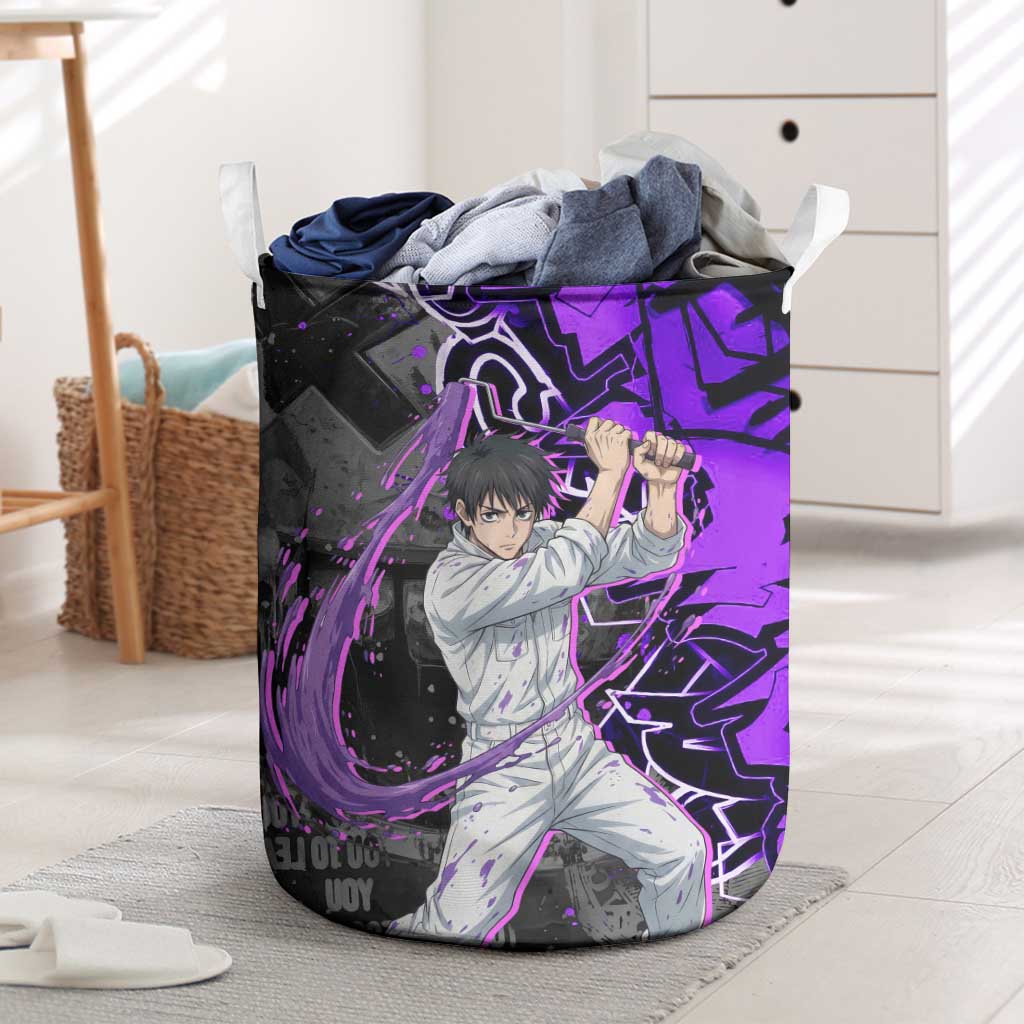 Yuta Okkotsu Jujutsu Kaisen Laundry Basket Neon Graffiti Anime Fusion