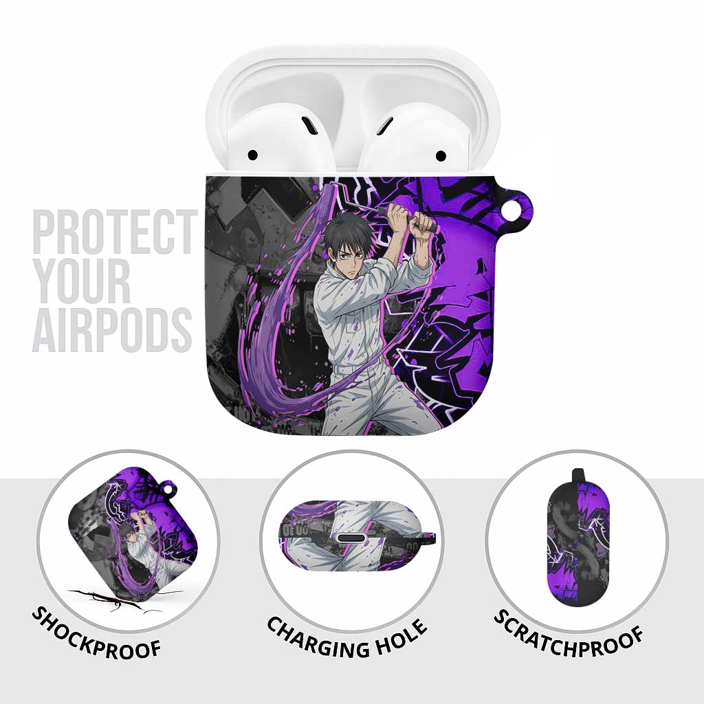 Yuta Okkotsu Jujutsu Kaisen AirPods Case Neon Graffiti Anime Fusion