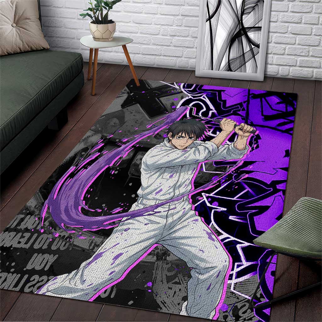 Yuta Okkotsu Jujutsu Kaisen Area Rug Neon Graffiti Anime Fusion