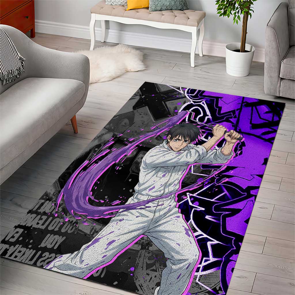Yuta Okkotsu Jujutsu Kaisen Area Rug Neon Graffiti Anime Fusion
