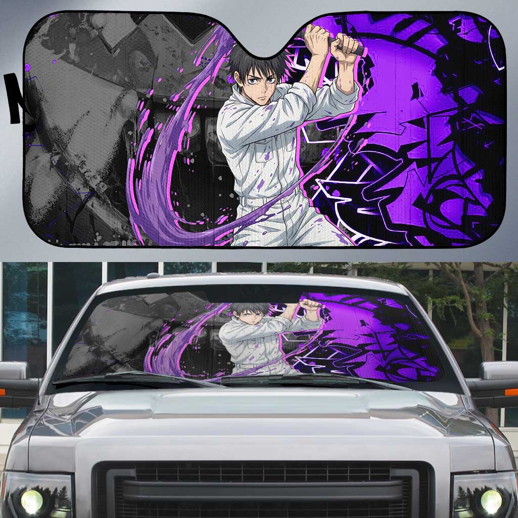 Yuta Okkotsu Jujutsu Kaisen Auto Sun Shade Neon Graffiti Anime Fusion