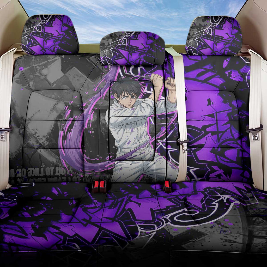 Yuta Okkotsu Jujutsu Kaisen Back Car Seat Cover Neon Graffiti Anime Fusion