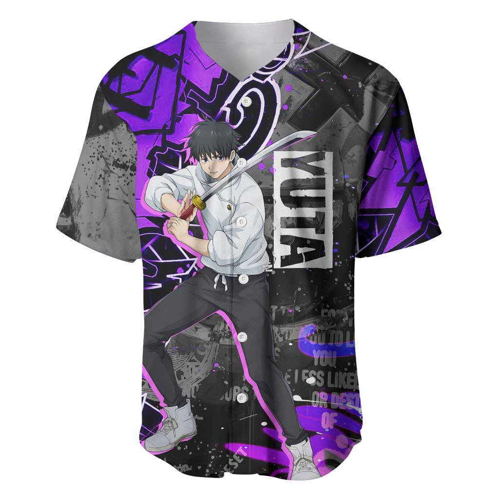 Yuta Okkotsu Jujutsu Kaisen Baseball Jersey Neon Graffiti Anime Fusion