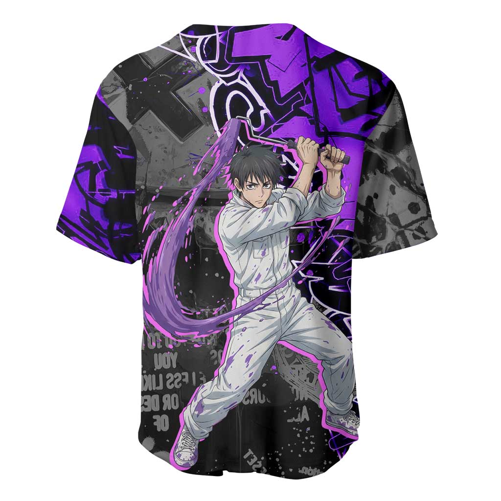 Yuta Okkotsu Jujutsu Kaisen Baseball Jersey Neon Graffiti Anime Fusion