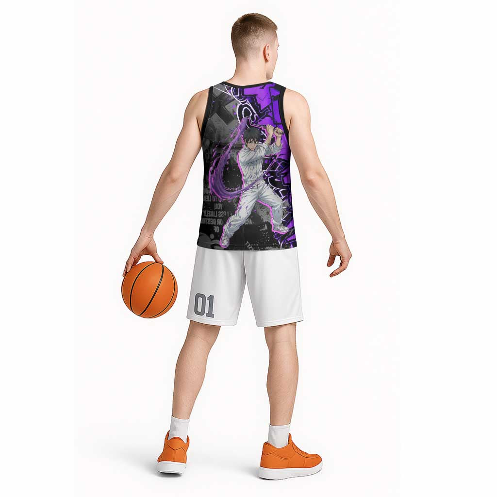 Yuta Okkotsu Jujutsu Kaisen Basketball Jersey Neon Graffiti Anime Fusion