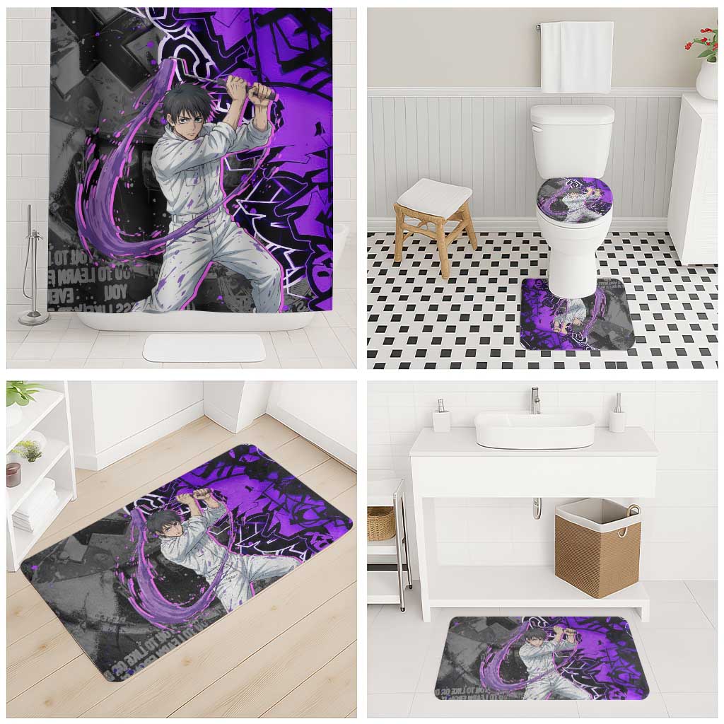 Yuta Okkotsu Jujutsu Kaisen Bathroom Set Neon Graffiti Anime Fusion