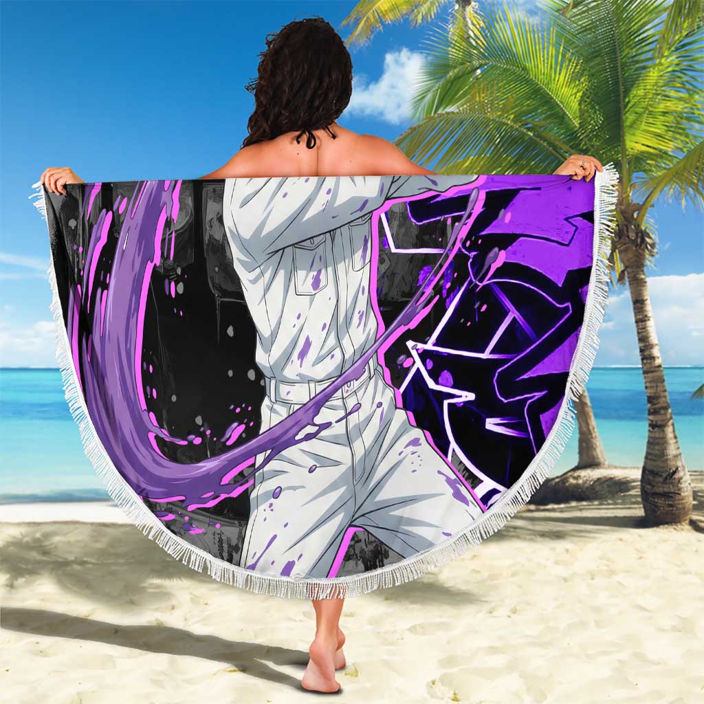Yuta Okkotsu Jujutsu Kaisen Beach Blanket Neon Graffiti Anime Fusion