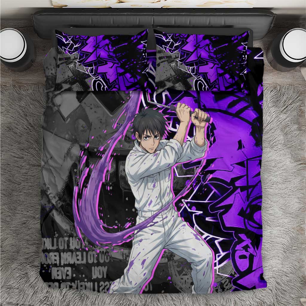 Yuta Okkotsu Jujutsu Kaisen Bedding Set Neon Graffiti Anime Fusion